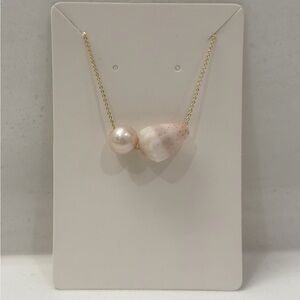 Cone shell and Pearl Necklace